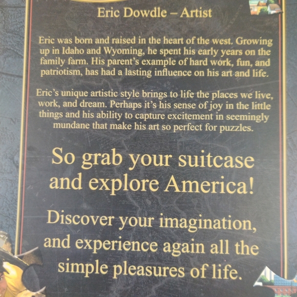 Explore America Seattle 1000 Piece 24 X 18 Puzzle In Suitcase Artist Eric Dowdle - Picture 4 of 11